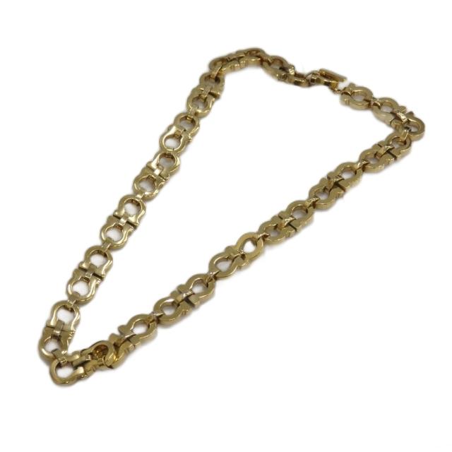 【中古】サルヴァトーレフェラガモ Salvatore Ferragamo ネックレス アクセサリー ロゴ ガンチーニ ゴールド色