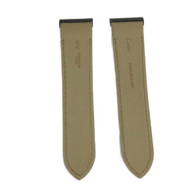 【中古】カルティエ Cartier 時計用ベルト バンド レザー ロゴ 白 ホワイト ■GY11 /MQ ■OH その他_1