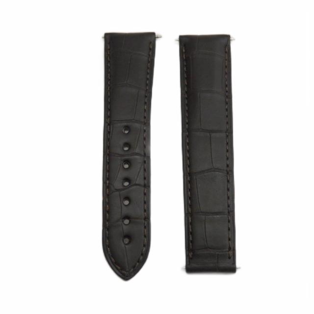【中古】オメガ OMEGA 腕時計用ベルト バンド レザー ロゴ 茶 ブラウン ■GY11 /MQ メンズ