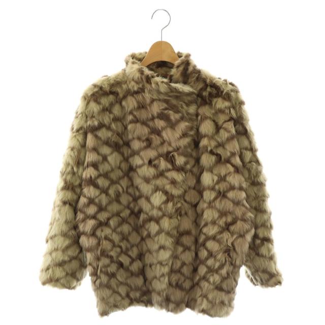 【中古】EMBA エンバ 上衣 ラビットファー 獣の皮 ベージュ /HK ■GY18 レディース