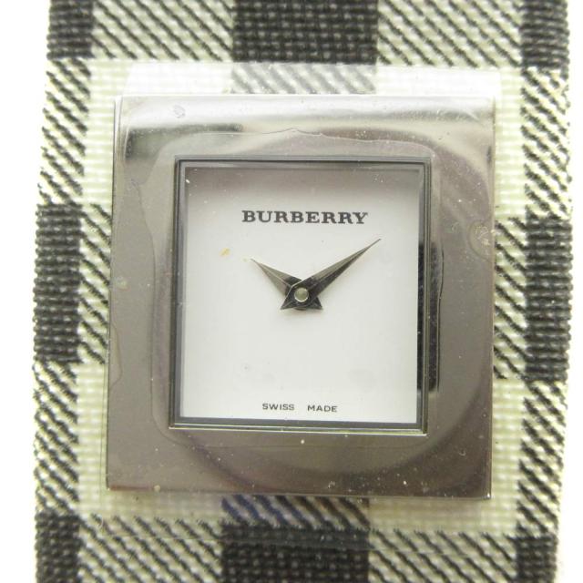 【中古】バーバリー BURBERRY 14200L 腕時計 ウォッチ ノバチェック クォーツ 白文字盤 シルバー色 ■GY42 /MQ