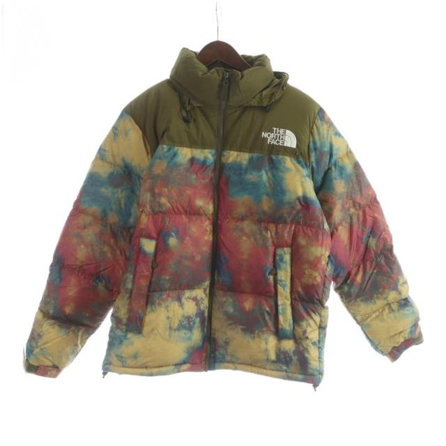 【中古】ザノースフェイス THE NORTH FACE ND92235 ダウンジャケット ノベルティ アイスダイ カモ ヌプシ 長袖