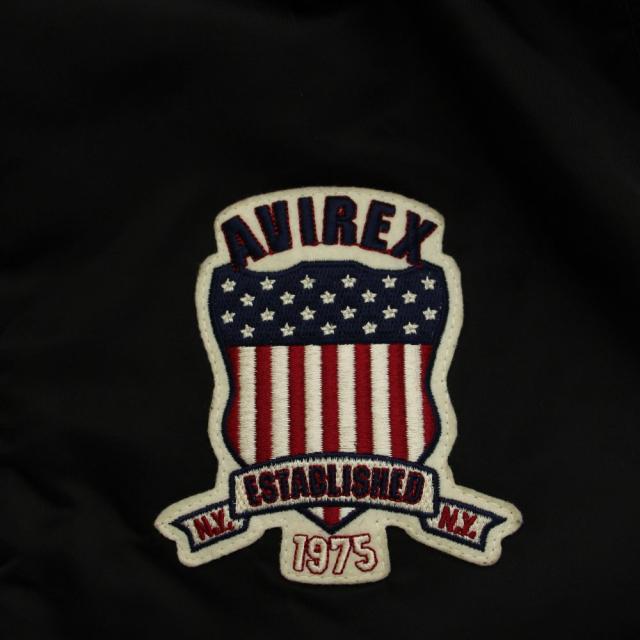 【中古】アヴィレックス AVIREX フライトジャケット L 黒 ブラック サーモライト ジャンパー ブルゾン スカジャン_4