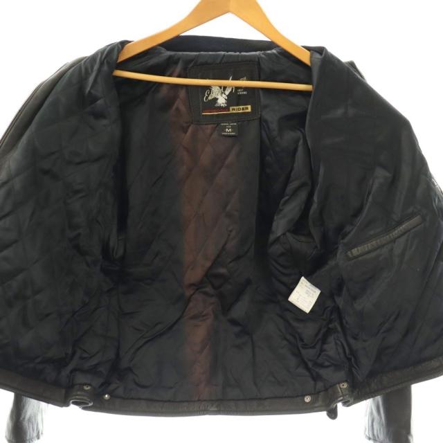 【中古】エドウィン EDWIN MOTORCYCLE RIDER ライダース ジャケット レザー M ブラック /HK ■GY18 メンズ_3