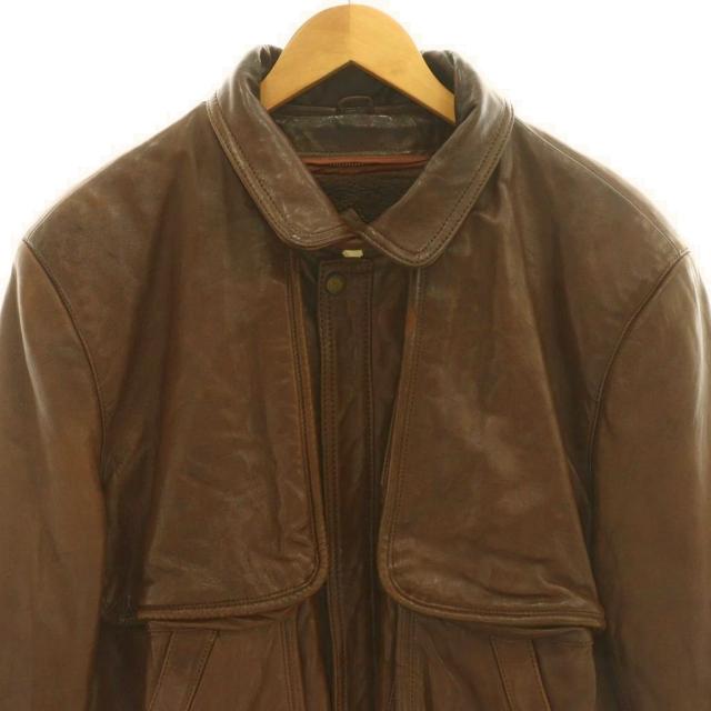 【中古】ウーノウオモ UNO UOMO 飛翔上衣 M 茶 赤銅色 なめし革 /GG ■GY18 メンズ
