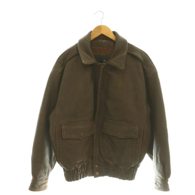 【中古】エンゾモルティーニ ENZO MOLTENI 飛翔上衣 なめし革 A-2 M 茶 赤銅色 7718B50 /GG ■GY18