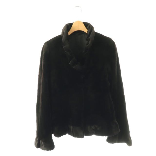 【中古】サガファーズ SAGA FURS ジャケット コート ファー アウター 13 ダークブラウン /NR ■GY18 レディース