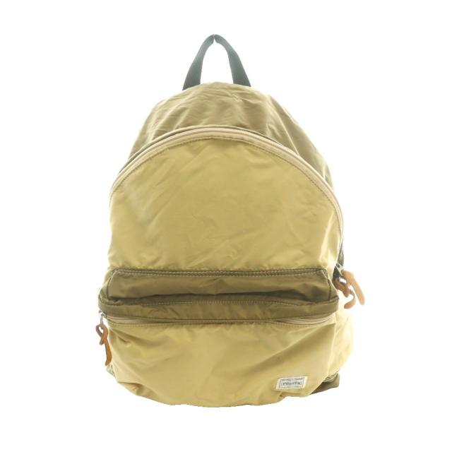 【中古】ポーター 吉田カバン リーフ リュックサック デイバッグ ナイロン ロゴ ベージュ 813-08858 /SS ■OS