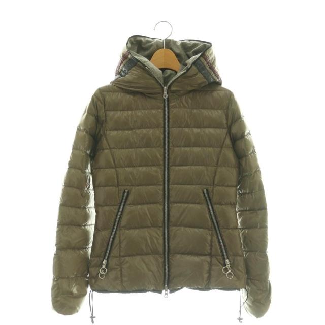 【中古】デュベティカ DUVETICA ダウンジャケット ジップアップ 42 カーキ /HK ■GY11 レディース