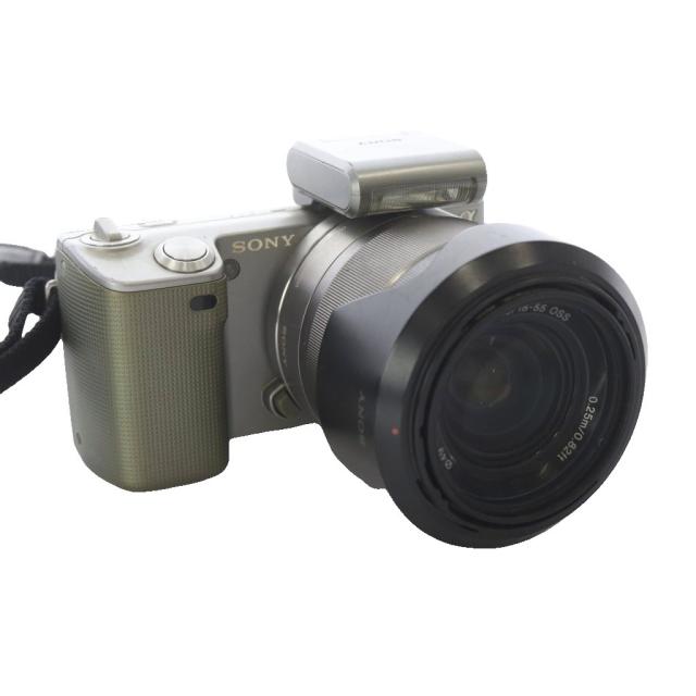 【中古】SONY ソニー NEX-5 ミラーレス1眼 カメラ 動作確認済 初期化済 シルバーカラー /MW