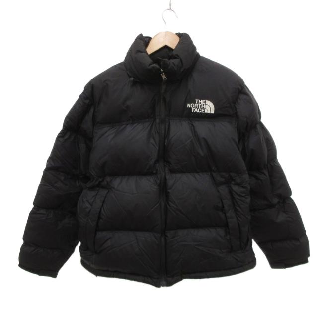 【中古】ザノースフェイス THE NORTH FACE ND92555 ヌプシジャケット ダウン ロゴ刺繍 M 黒 ブラック /JS ■GY18