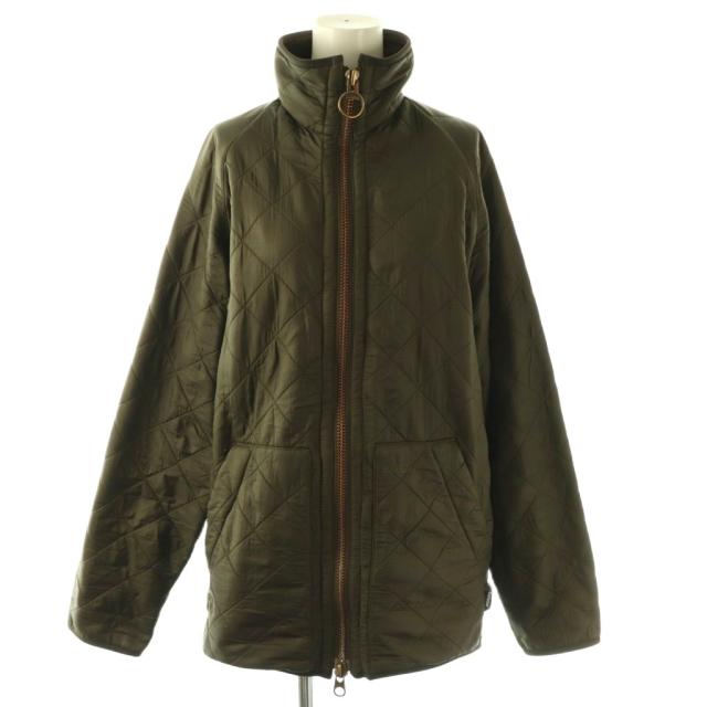 【中古】バブアー Barbour キルティングジャケット アウター ジップアップ カーキブラウン /NR ■GY18 メンズ