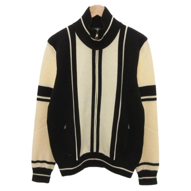 【中古】ドルチェ&ガッバーナ ドルガバ DOLCE&GABBANA ドライバーズニット セーター ジャケット バイカラー 46
