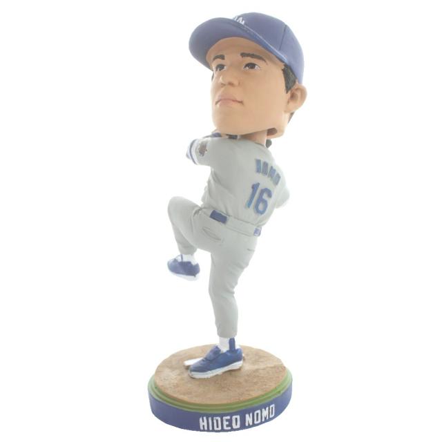 【中古】MLB 16 野茂英雄 ロサンゼルス ドジャース Dodgers ボブルヘッド 首振り人形 置物 野球 箱付き /MW_1