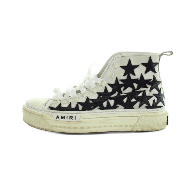 【中古】アミリ AMIRI PF22MFS011 Stars Court Hi スターズコートハイ 厚底スニーカー シューズ 靴 ロゴ ☆AA★