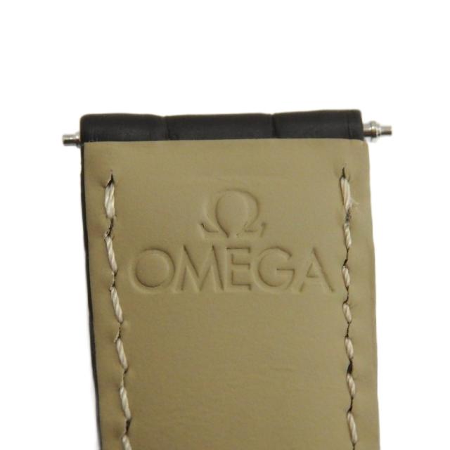 【中古】オメガ OMEGA 腕時計用ベルト バンド ロゴ レザー 黒 ブラック ■GY11 /MQ メンズ_2