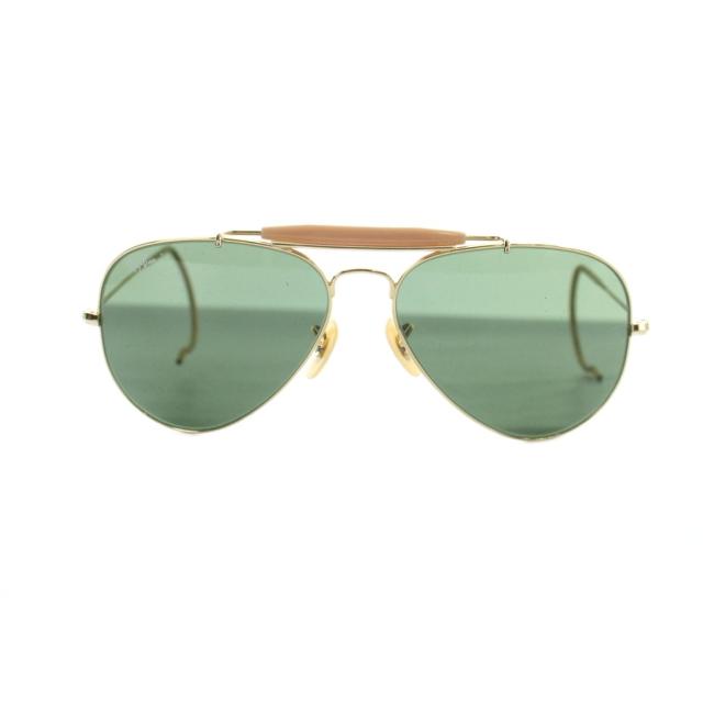 【中古】レイバン RAY BAN RB 3030 OUTDOORSMAN サングラス 眼鏡 めがね 繩手 ティアドロップ 58□00 ゴールド色
