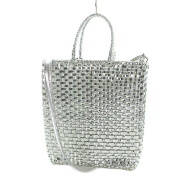 【中古】アンテプリマ ANTEPRIMA イントレッチオ モード ミニアトゥーラ ハンドバッグ ショルダー 2WAY シルバー色