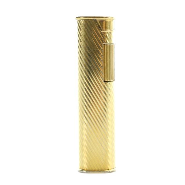 【中古】ダンヒル dunhill 3910750 ガスライター 喫煙具 ドレスライター ローラー式 火花確認済み ゴールド色