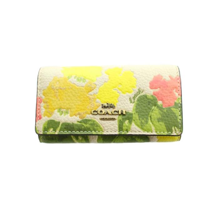 【中古】コーチ COACH キーケース キーリング 6連 総柄 レザー マルチカラー ■GY18 /MQ レディース