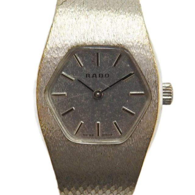 【中古】ラドー RADO 332 31482 エレガンス 腕時計 ウォッチ 手巻き メッシュベルト ロゴ シルバー色 ■GY18 /MQ