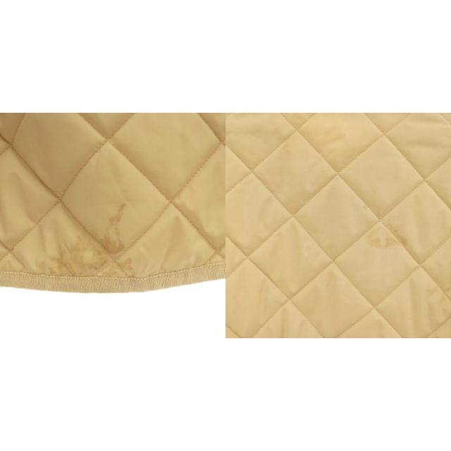 【中古】サルヴァトーレフェラガモ Salvatore Ferragamo キルティングコート 花柄 ロゴ 刻印 M ベージュ /SS ■OS_8
