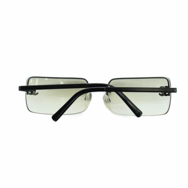 【中古】シャネル CHANEL 4104-B サングラス 眼鏡 めがね ココマーク スクエア ハーフリム 62□15-120 黒 ブラック_4