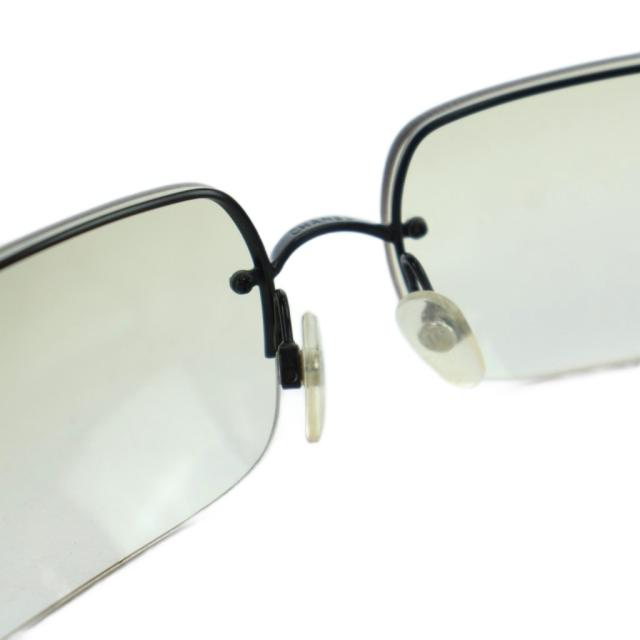 【中古】シャネル CHANEL 4104-B サングラス 眼鏡 めがね ココマーク スクエア ハーフリム 62□15-120 黒 ブラック_5