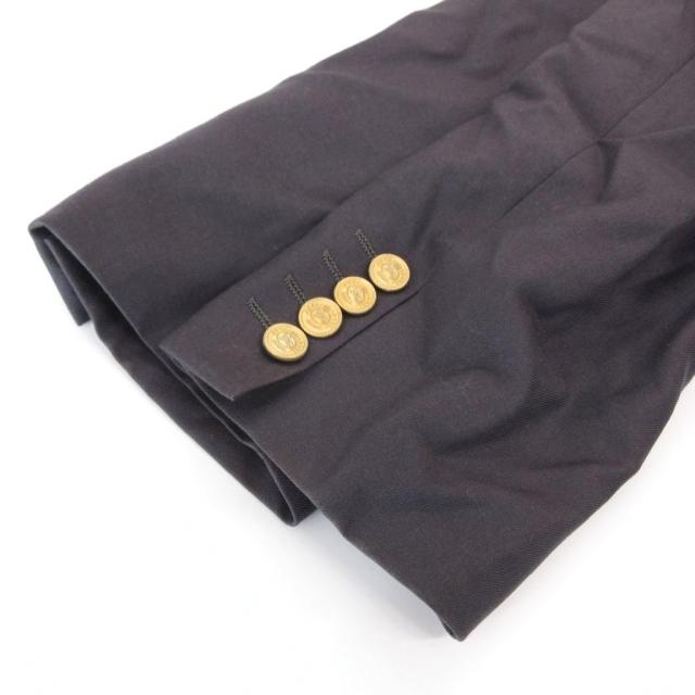 【中古】Burberrys テーラードジャケット ブレザー 紺ブレ ダブル サイドベンツ 金ボタン 160AB3 紺 ネイビー /YJ_4