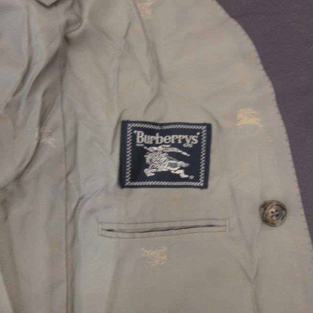 【中古】Burberrys テーラードジャケット ブレザー 紺ブレ ダブル サイドベンツ 金ボタン 160AB3 紺 ネイビー /YJ_5