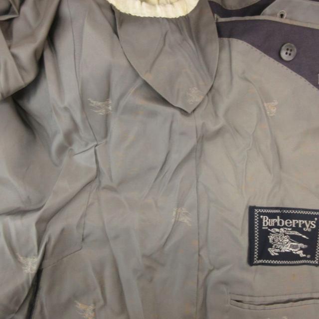【中古】Burberrys テーラードジャケット ブレザー 紺ブレ ダブル サイドベンツ 金ボタン 160AB3 紺 ネイビー /YJ_6