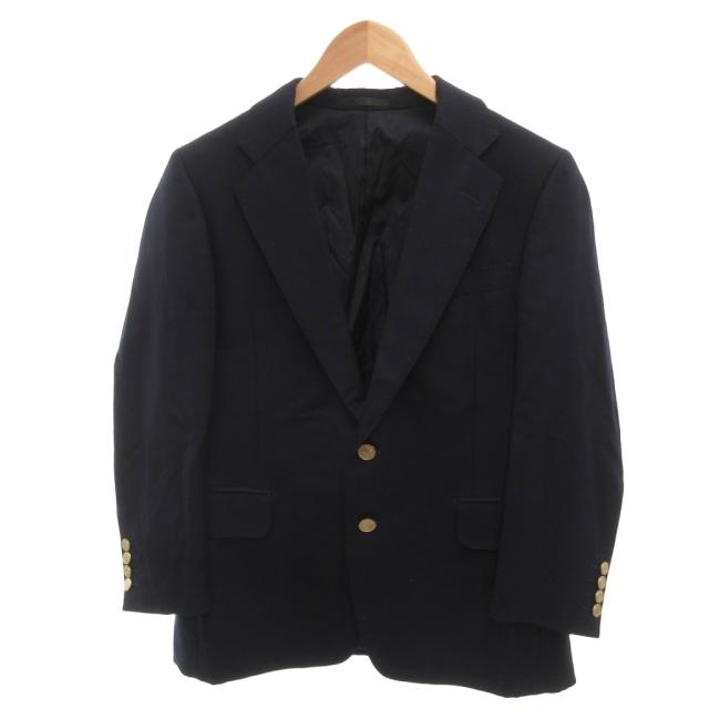 【中古】Burberrys ヴィンテージ テーラードジャケット ブレザー 紺ブレ ウール サイドベンツ 160AB3 紺 ネイビー