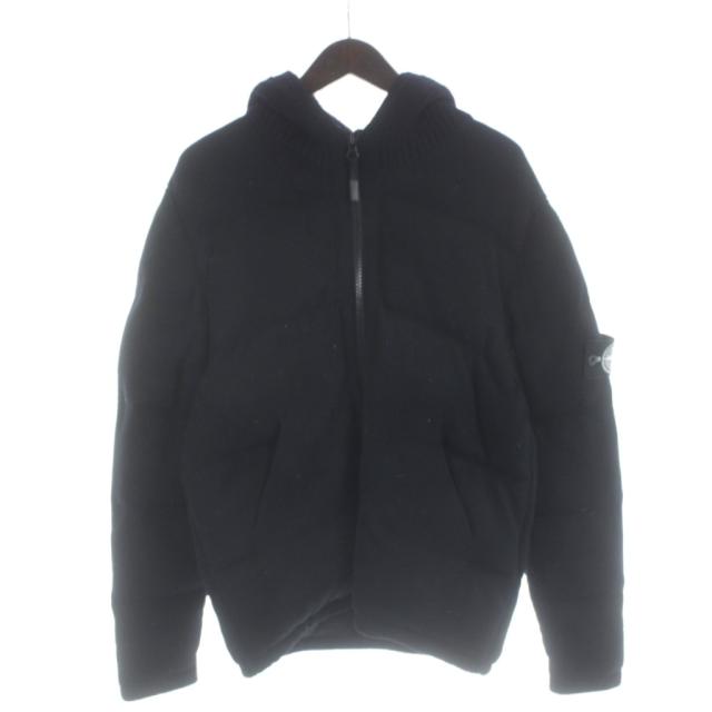 【中古】ストーンアイランド STONE ISLAND MULTI BAG KNIT DOWN JACKET ダウンジャケット M 黒 ブラック 6115569A1