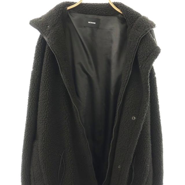 【中古】ウェルダン WE11DONE ボアフリースコート アウター スタンドカラー ドローコード M 黒 /CX ■GY17 メンズ_4