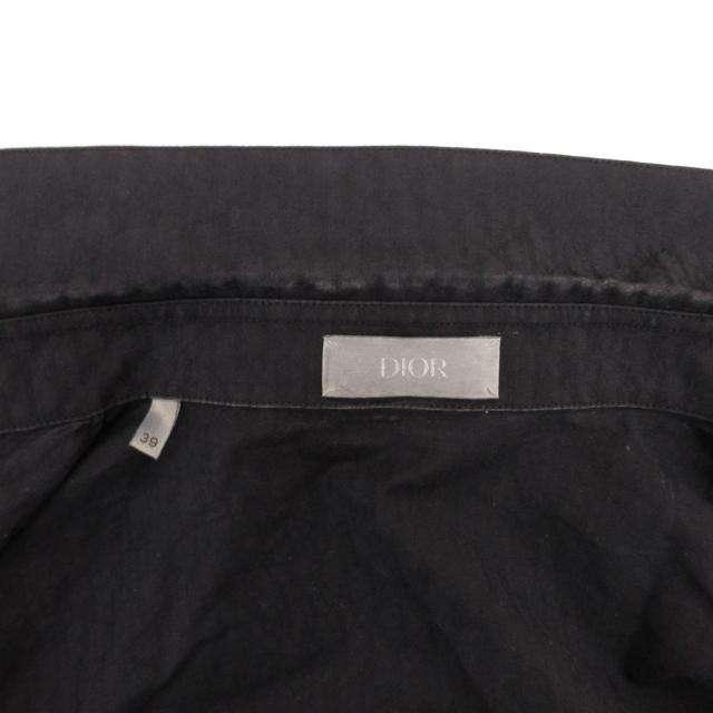 【中古】ディオールオム Dior HOMME オブリーク コットンジャカード シャツ 長袖 ロゴ 総柄 39 013C502A4743 /JS_4