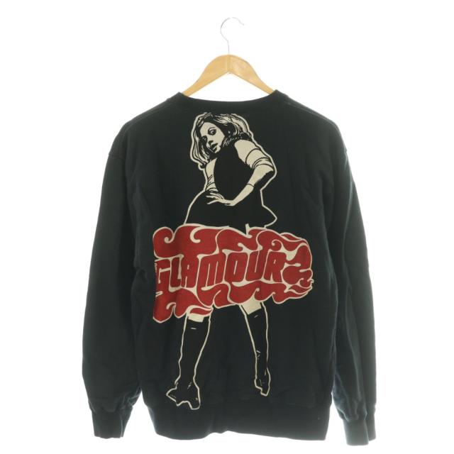 【中古】ヒステリックグラマー HYSTERIC GLAMOUR スウェット トレーナー バックプリント ロゴ M 黒 ブラック /SS