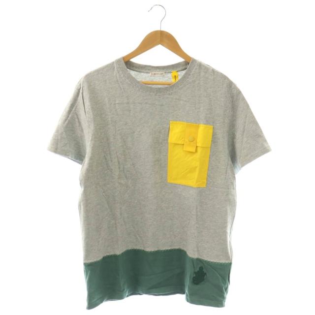 【中古】モンクレール MONCLER GENIUS ジーニアス J.W.ANDERSON Tシャツ 半袖 クルーネック L グレー G109E8C00011