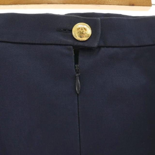 【中古】シャネル CHANEL タイトスカート ひざ丈 ココマーク 38 紺 ネイビー /SS ■OS ■OH ■GY17 レディース