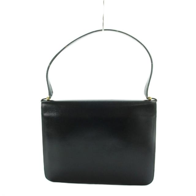 【中古】クリスチャンディオール Christian Dior ヴィンテージ ハンドバッグ ワンショルダー レザー ゴールド金具 黒_1
