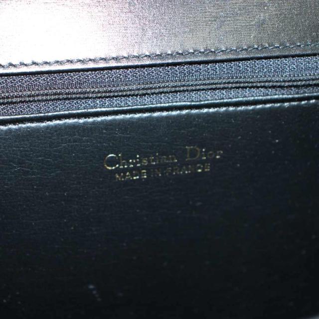 【中古】クリスチャンディオール Christian Dior ヴィンテージ ハンドバッグ ワンショルダー レザー ゴールド金具 黒_5