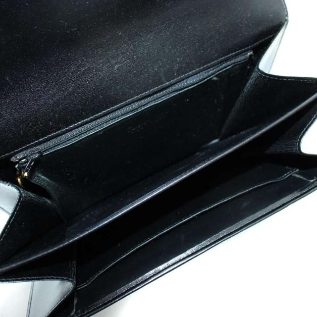 【中古】クリスチャンディオール Christian Dior ヴィンテージ ハンドバッグ ワンショルダー レザー ゴールド金具 黒_6