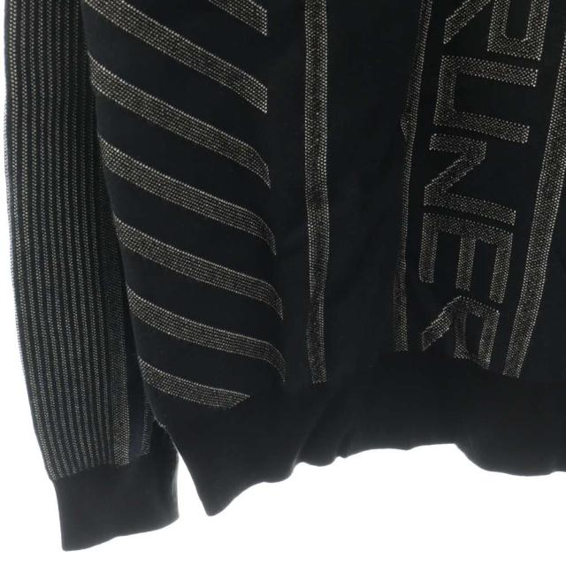 【中古】ヒューゴボス HUGO BOSS ニット セーター プルオーバー 総柄 L 黒 ブラック グレー /SS ■OS ■GY17 メンズ_3