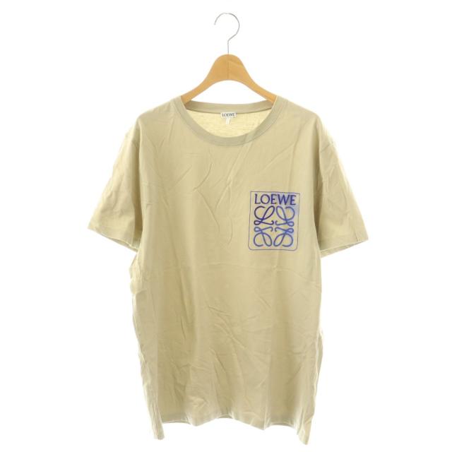 【中古】ロエベ LOEWE アナグラム 半袖Tシャツ カットソー ロゴ刺繍 XL グレー /SS ■OS ■OH ■GY17 メンズ