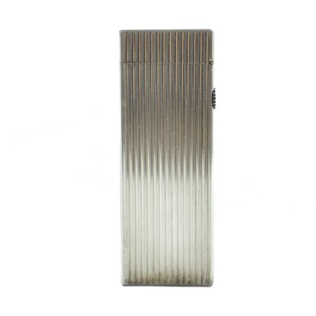 【中古】ダンヒル dunhill ガスライター ローラー式 喫煙具 ロゴ タバコ 火花確認済 シルバー色 ■GY18 /MQ その他