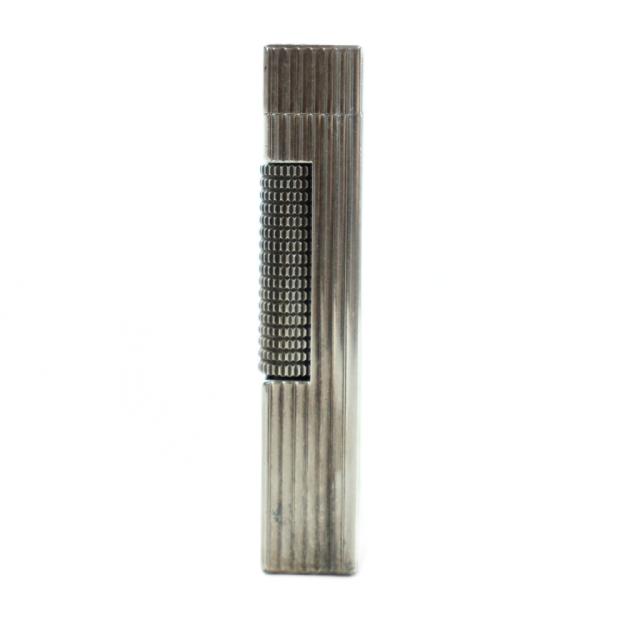 【中古】ダンヒル dunhill ガスライター ローラー式 喫煙具 ロゴ タバコ 火花確認済 シルバー色 ■GY18 /MQ その他
