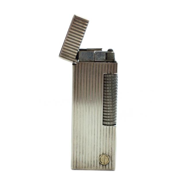 【中古】ダンヒル dunhill ガスライター ローラー式 喫煙具 ロゴ タバコ 火花確認済 シルバー色 ■GY18 /MQ その他