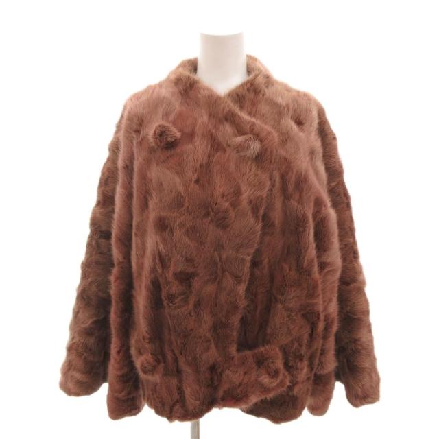 【中古】ドミニク マイエ Dominique Matthe paris リアルファーコート ミンク 毛皮 ピンク系 /YJ ■GY11 レディース