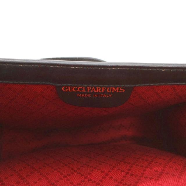 【中古】グッチ GUCCI ヴィンテージ ショルダーバッグ クロスボディ ジャガード GG柄 レザー シェリーライン 黒_6