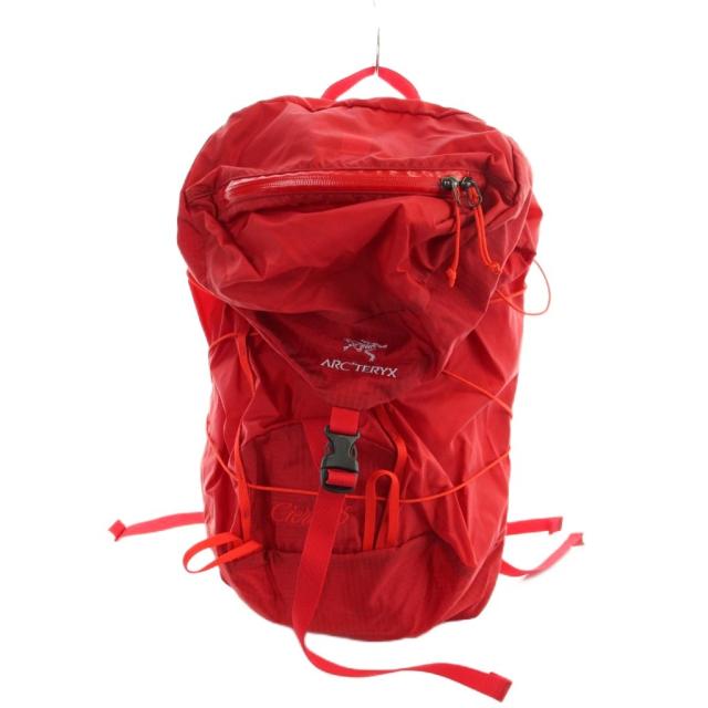 【中古】アークテリクス ARC'TERYX 14435 リュックサック バックパック ナイロン トレッキング ロゴ 赤 レッド