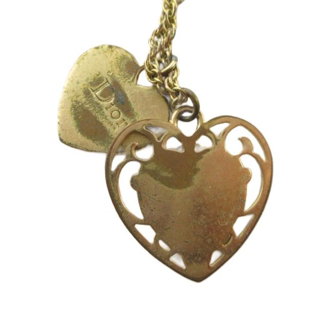 【中古】ディオール Dior ネックレス アクセサリー ペンダント ロゴ ハート ゴールド色 ■GY11 /MQ ■OH レディース_1